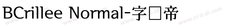 BCrillee Normal字体转换